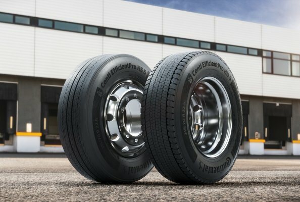 Kraftstoff- und Energieeffizienz im Fernverkehr: der Conti EfficientPro mit Silica-Mischung vec2Sil.
