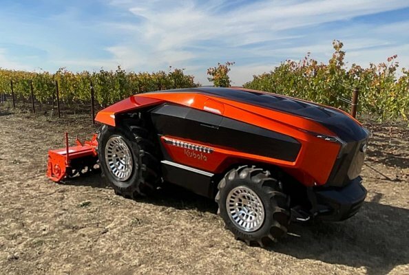 Der Roboter Agri Concept verkörpert Kubotas Vision, die Zukunft der Landwirtschaft zu gestalten.