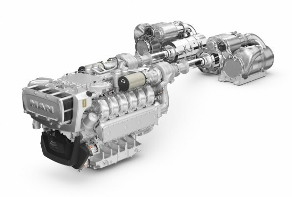 MAN Engines zeigt auf der SMM 2026 einen einstufige MAN D3872 für Heavy-Duty- oder Bordaggregats-Anwendungen. Die gezeigte Abgasnachbehandlung ist ebenfalls auf der Messe zu begutachten.