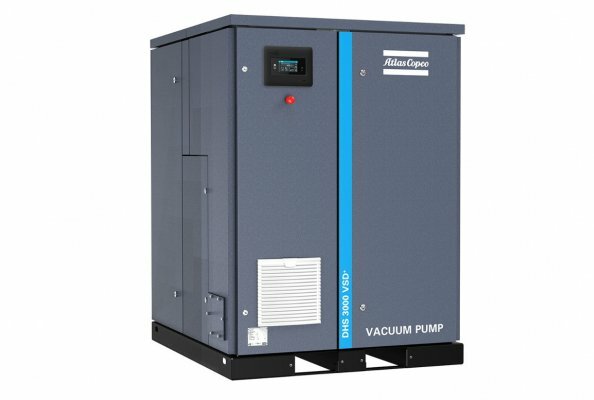 Atlas Copco hat die trockene Schraubenvakuumpumpe DHS 3000 VSD+ speziell für industrielle Anwendungen mit hohem Durchfluss entwickelt.