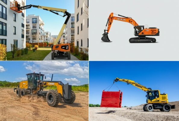 Produktneuheiten im April (DEVELON Bagger, CASE Grader, JLG Arbeitsbühnen und mehr)