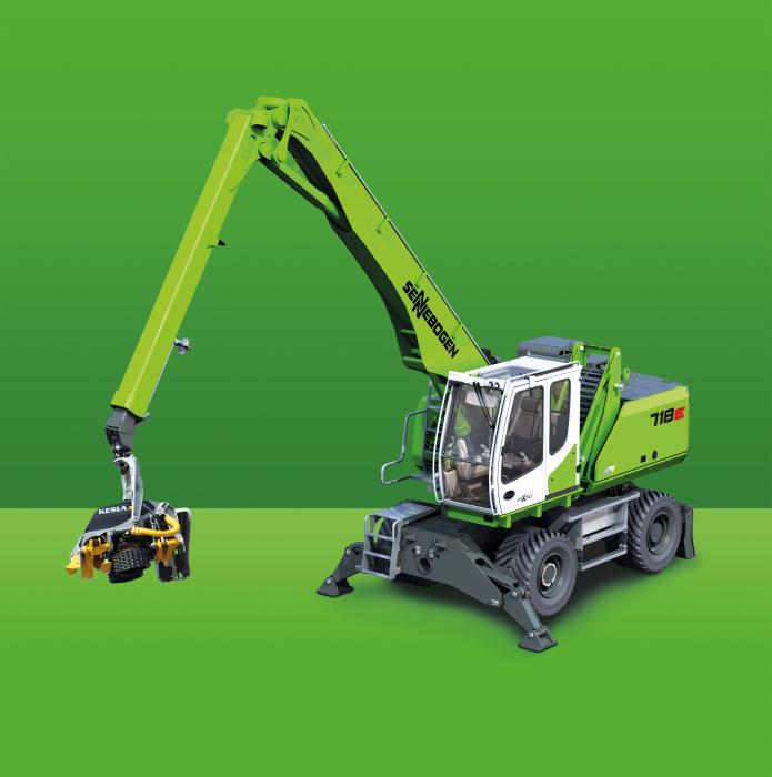 SENNEBOGEN 718 fuel wood harvesting and tree care with a range of up